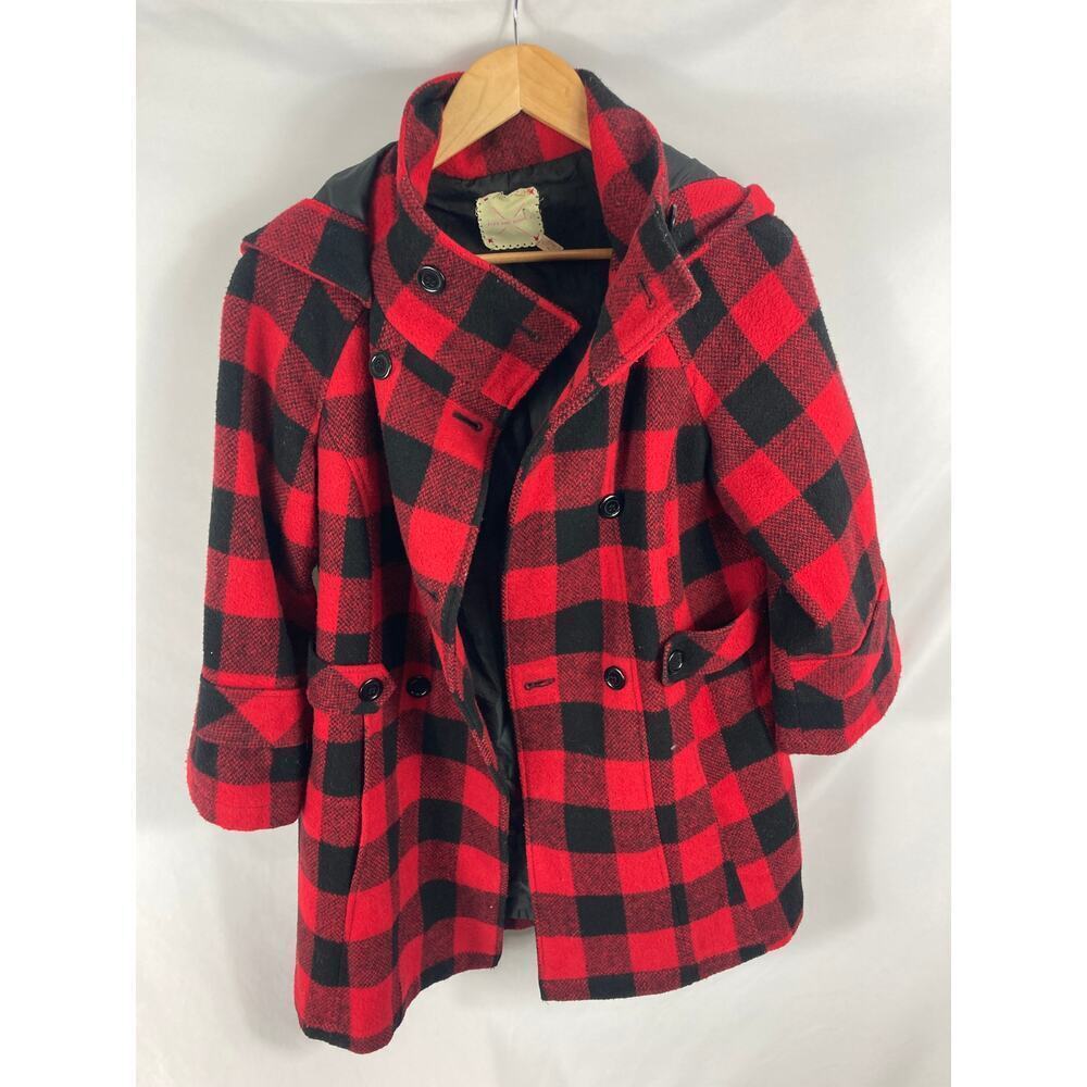 Pins & Needles Buffalo Plaid Peacoat Size Medium